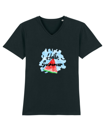 Summer Breeze - Watercolor Hello Summer Watermelon (Pepene) Black