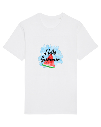 Summer Breeze - Watercolor Hello Summer Watermelon (Pepene) White