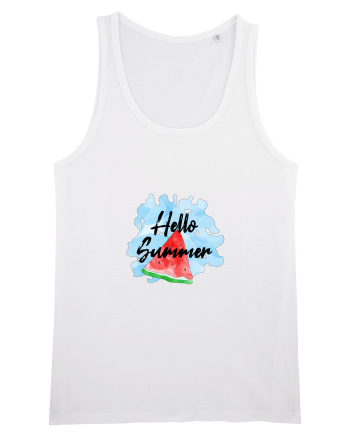 Summer Breeze - Watercolor Hello Summer Watermelon (Pepene) White