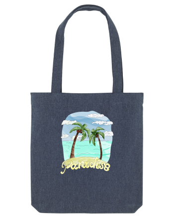 Summer Breeze - Watercolor Paradise Palmtrees (Palmieri) Midnight Blue
