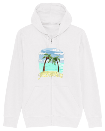 Summer Breeze - Watercolor Paradise Palmtrees (Palmieri) White
