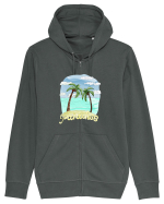 Summer Breeze - Watercolor Paradise Palmtrees (Palmieri) Hanorac cu fermoar Unisex Connector