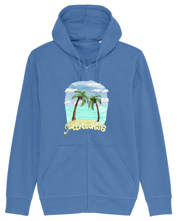 Summer Breeze - Watercolor Paradise Palmtrees (Palmieri) Bright Blue