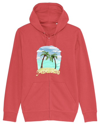 Summer Breeze - Watercolor Paradise Palmtrees (Palmieri) Carmine Red