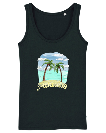 Summer Breeze - Watercolor Paradise Palmtrees (Palmieri) Black