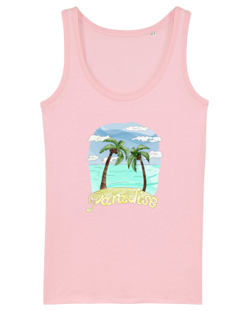 Summer Breeze - Watercolor Paradise Palmtrees (Palmieri) Cotton Pink