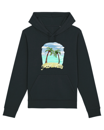 Summer Breeze - Watercolor Paradise Palmtrees (Palmieri) Black