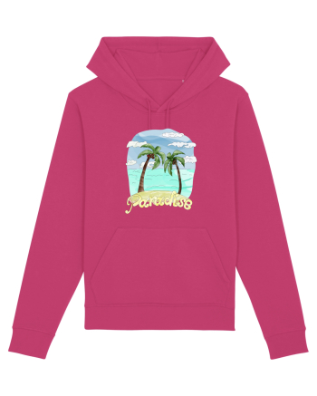 Summer Breeze - Watercolor Paradise Palmtrees (Palmieri) Raspberry
