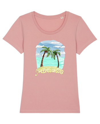 Summer Breeze - Watercolor Paradise Palmtrees (Palmieri) Canyon Pink