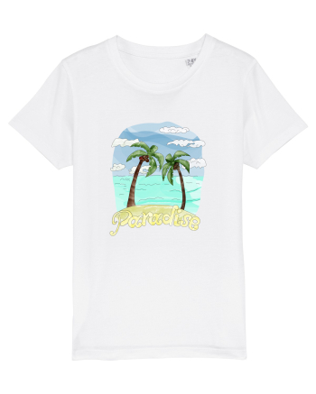 Summer Breeze - Watercolor Paradise Palmtrees (Palmieri) White