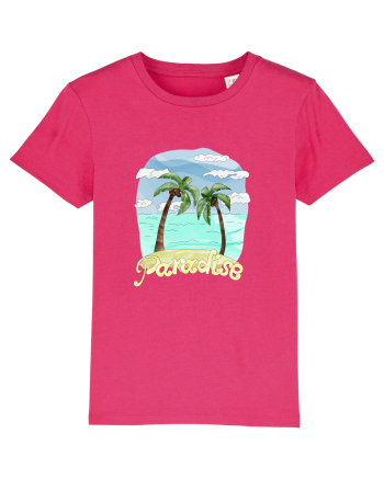 Summer Breeze - Watercolor Paradise Palmtrees (Palmieri) Raspberry