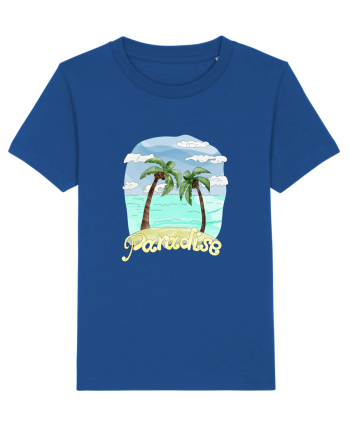 Summer Breeze - Watercolor Paradise Palmtrees (Palmieri) Majorelle Blue