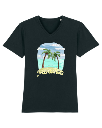 Summer Breeze - Watercolor Paradise Palmtrees (Palmieri) Black