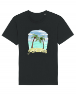 Summer Breeze - Watercolor Paradise Palmtrees (Palmieri) Tricou mânecă scurtă Unisex Rocker