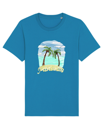 Summer Breeze - Watercolor Paradise Palmtrees (Palmieri) Azur