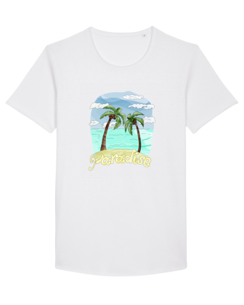 Summer Breeze - Watercolor Paradise Palmtrees (Palmieri) White