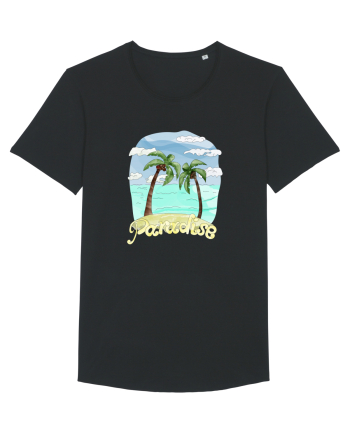 Summer Breeze - Watercolor Paradise Palmtrees (Palmieri) Black