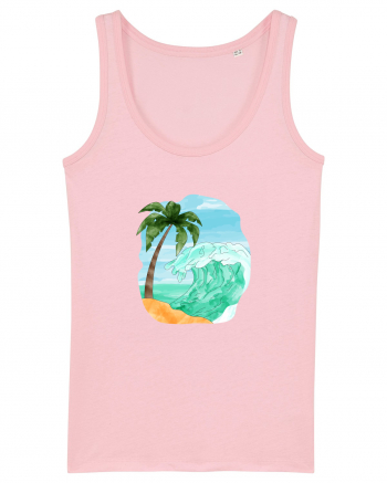 Summer Breeze - Watercolor  Wave (Val) Cotton Pink