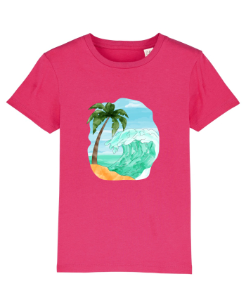 Summer Breeze - Watercolor  Wave (Val) Raspberry