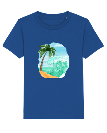 Summer Breeze - Watercolor  Wave (Val) Majorelle Blue