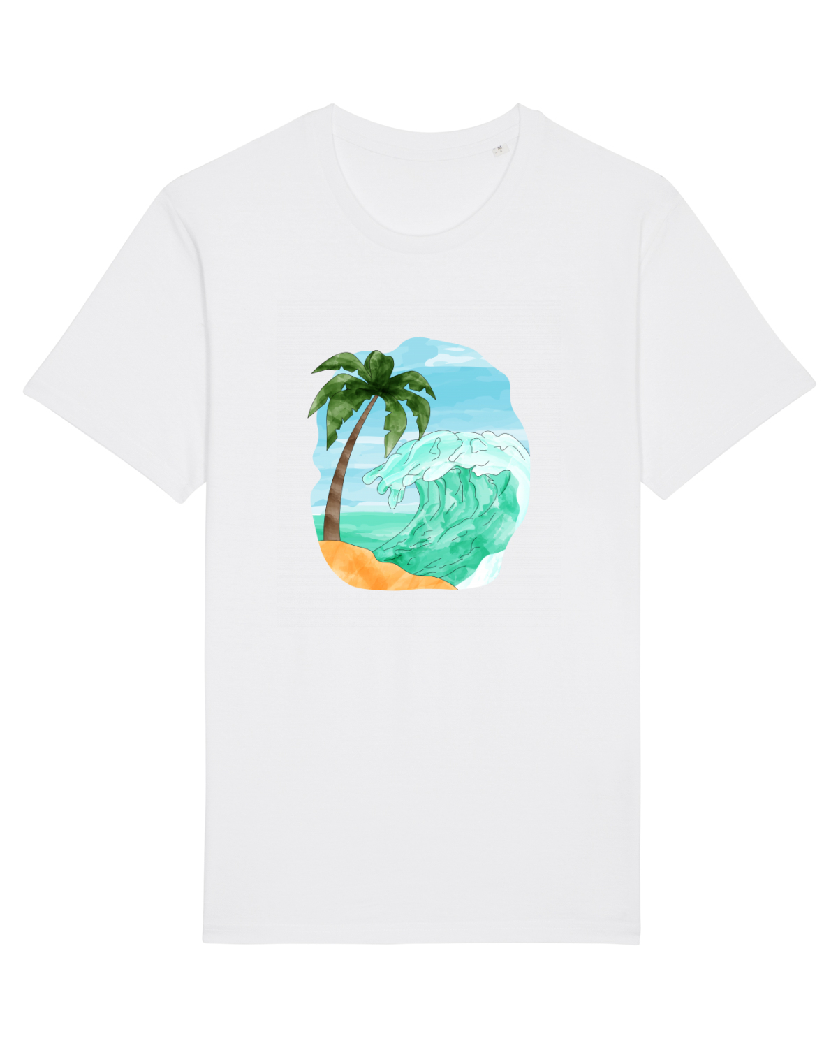 Tricou mânecă scurtă Unisex Rocker White