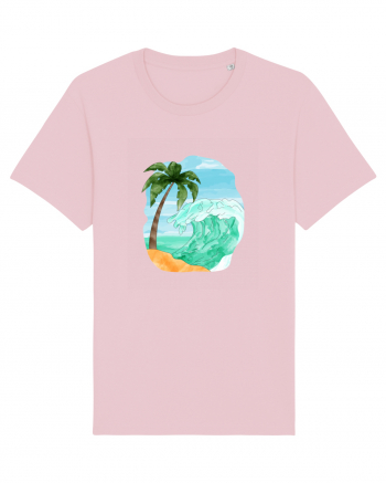 Summer Breeze - Watercolor  Wave (Val) Cotton Pink