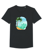 Summer Breeze - Watercolor  Wave (Val) Tricou mânecă scurtă guler larg Bărbat Skater