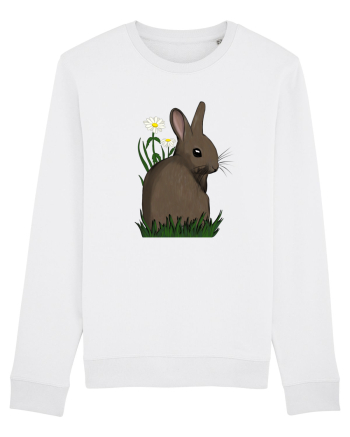 Iepuraș printre flori  White