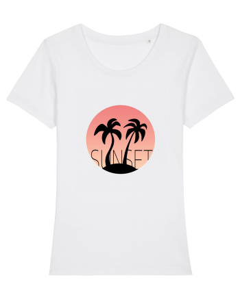 Summer Breeze - Gradient Pink Sunset (Apus Roz) White