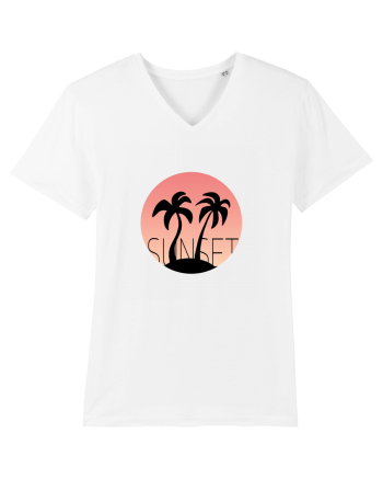Summer Breeze - Gradient Pink Sunset (Apus Roz) White