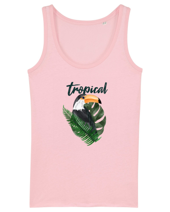 Summer Breeze - Watercolor Toucan (Tucan) Cotton Pink