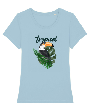 Summer Breeze - Watercolor Toucan (Tucan) Sky Blue
