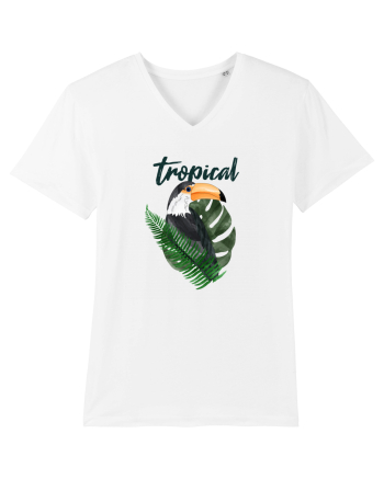 Summer Breeze - Watercolor Toucan (Tucan) White