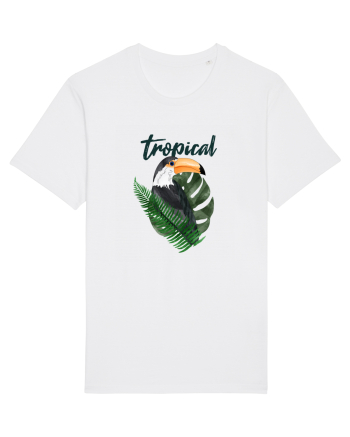 Summer Breeze - Watercolor Toucan (Tucan) White
