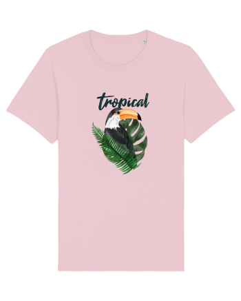 Summer Breeze - Watercolor Toucan (Tucan) Cotton Pink