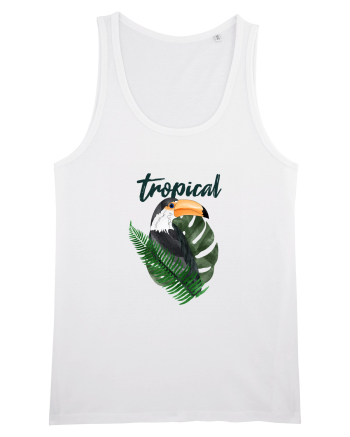 Summer Breeze - Watercolor Toucan (Tucan) White