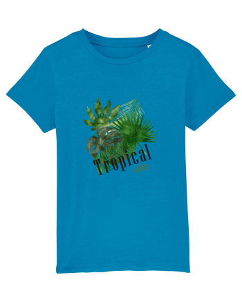 Summer Breeze - Watercolor Tropical Leaves (Frunze Tropicale) Azur