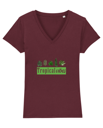 Summer Breeze - Tropical Vibes  Burgundy