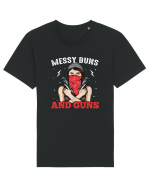 Messy Buns And Guns Tricou mânecă scurtă Unisex Rocker