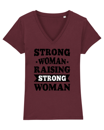 Strong Woman Raising Strong Woman Burgundy