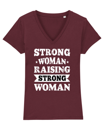 Strong Woman Raising Strong Woman Burgundy
