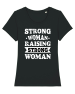 Strong Woman Raising Strong Woman Tricou mânecă scurtă guler larg fitted Damă Expresser