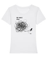 aia e  Tricou mânecă scurtă guler larg fitted Damă Expresser