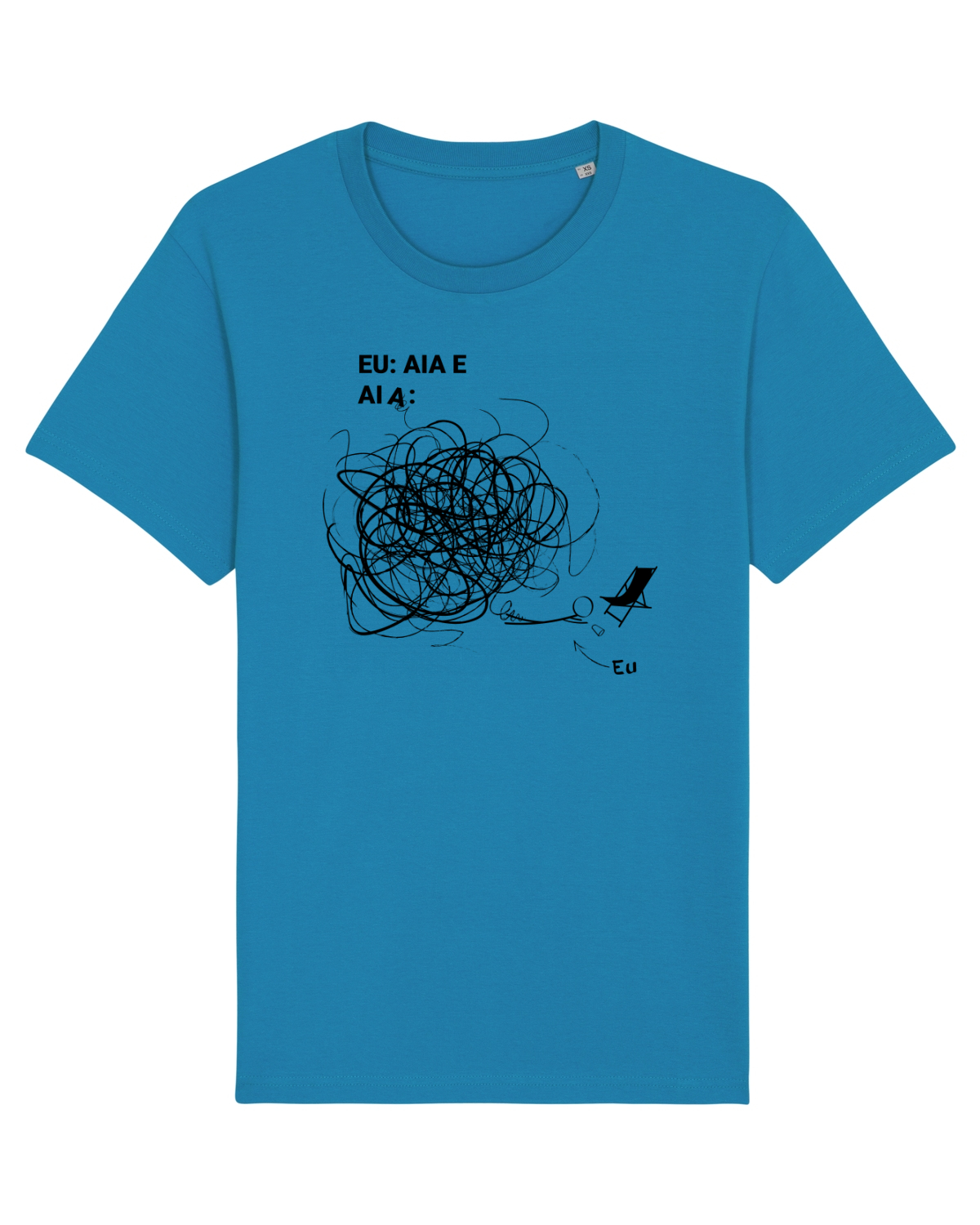 Tricou mânecă scurtă Unisex Rocker Azur