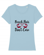 Beach Hair Don't Care Tricou mânecă scurtă guler larg fitted Damă Expresser