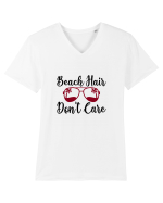 Beach Hair Don't Care Tricou mânecă scurtă guler V Bărbat Presenter