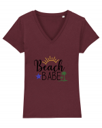 Beach Babe Tricou mânecă scurtă guler V Damă Evoker