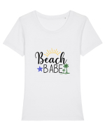 Beach Babe Tricou mânecă scurtă guler larg fitted Damă Expresser