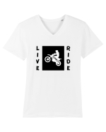 Live Ride Jump Tricou mânecă scurtă guler V Bărbat Presenter