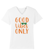 Good Vibes Only Tricou mânecă scurtă guler V Bărbat Presenter